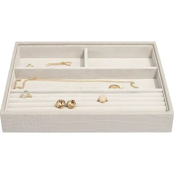 Šperkovnice Stackers, Krabička na šperky Stackers Croc 4 přihrádky classic putty - Formadore