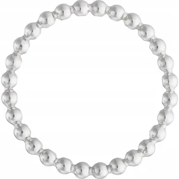 Prsten Stříbrný Prstýnek s Kuličkami Minimalistický Jemný Prsten s Kuličkami 2mm Velikost 13