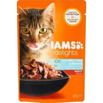 Krmivo pro kočku IAMS CAT DELIGHTS VLHKÉ KRMIVO tuňák a sleď 85g