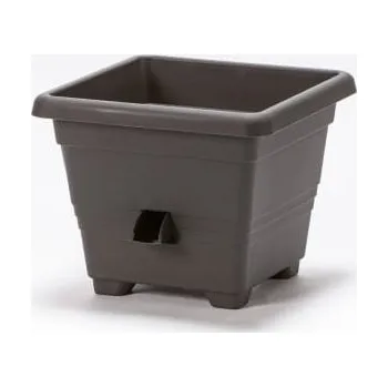 Květináč Květináč plast šedý Plastia 40 cm x 40 cm x 32 cm