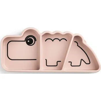 Talíř Done by deer, Talířek s přísavkou Croco růžový - Formadore