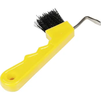 Čištění pro koně Háček na kopyta se štětečkem HKM Barva: žlutá