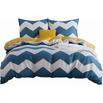 Povlečení POVLEČENÍ TMAVĚ MODRÉ 160X200 + 2 POVLEČENÍ NA POLŠTÁŘ 70X80 OBOUSTRANNÉ SATÉNOVÉ MODRÉ