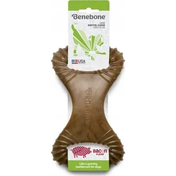 Pamlsek pro psa Kousátko pro psy Benebone Dental Chew L - příchuť slanina