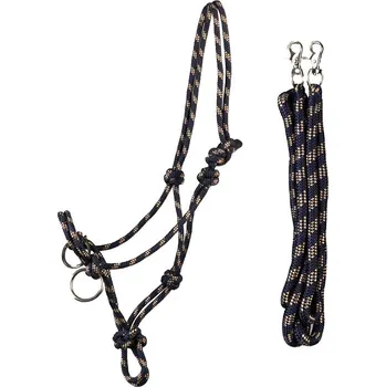 Jezdcká provazová ohlávka včetně otěží Horka TWO TONE Velikost: PONNY