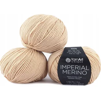 Příze Příze YarnArt Unique IMPERIAL MERINO 100% merino vlna 3305 teplá béžová