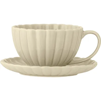 Bloomingville, Šálek Latina s podšálkem 220 ml béžový - Formadore