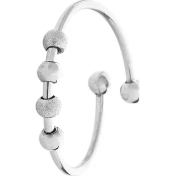 Prsten franco bene Antistresový twist prsten s kuličkami - stříbrný | 2956 Velikost prstenu: 6 (52 mm)