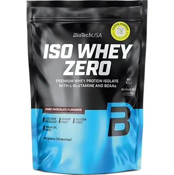 Protein BioTech Iso Whey Zero 454 g Příchuť: hořká čokoláda