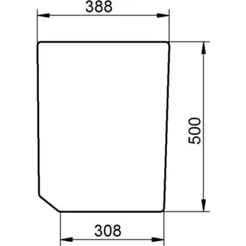Sklo světlometu Sklo spodní - kouřové sklo - levé Zetor 53369041