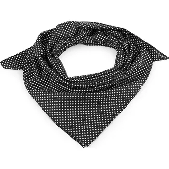 Bavlněný šátek s puntíky 65x65 cm, střední, 2 černá