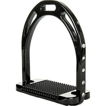 Jezdectví Hliníkové třmeny HKM Glitter black 12cm