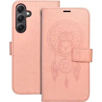 Pouzdro na mobilní telefon Flipové pouzdro MEZZO Book case pro Samsung Galaxy A35 5G, dreamcatcher peach fuzz
