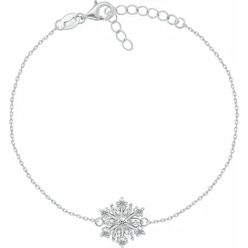 Módní doplněk Brilio Silver Okouzlující stříbrný náramek se zirkony Vločka BRC254W + 2 měsíce na vrácení zboží