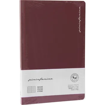 Diář Pininfarina Segno, Notes z kamenného papíru voděodolný Pininfarina linkovaný A5, 128 stran, červený - Formadore