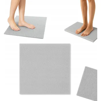 Koupelnová předložka Protiskluzová rychleschnoucí koupelnová předložka koberec šedá 53x53 cm