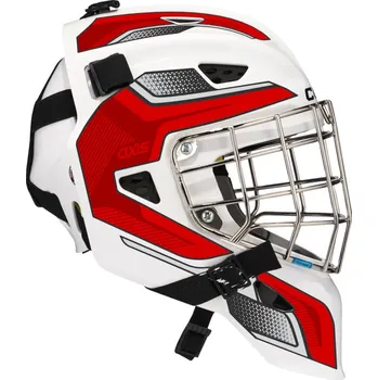 Chránič hlavy Brankářská hokejová maska CCM Axis F5 CCE White/Red Junior
