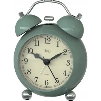 Budík ZELENÝ ČITELNÝ RETRO BUDÍK JVD SRP2810.3 ZVONEK