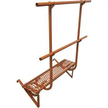 Komplet stoupací rovný k zavěšení se zábradlím ERGO cihlově červená