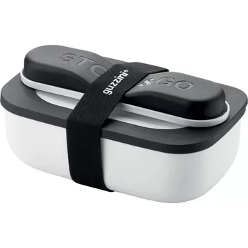 Úložný box Guzzini, Obědová krabička Store & Go s příbory 900 ml bílá - Formadore