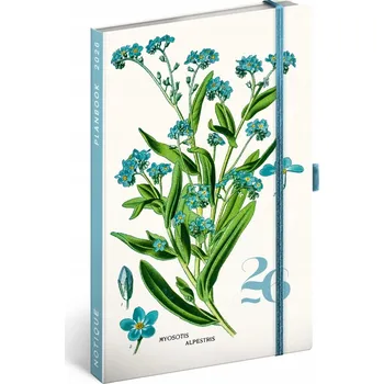 Diář NOTIQUE Planbook diář/notes Herbář 2026, 13 x 21 cm