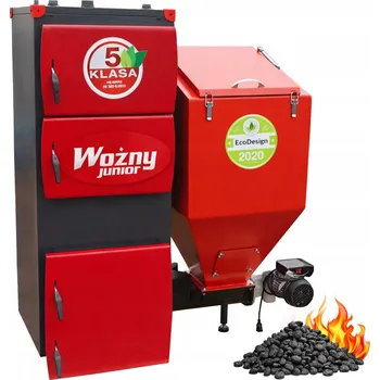 Kotel Kotel Woźny Junior 25 kW ocelový na uhlí hrášek se zásobníkem