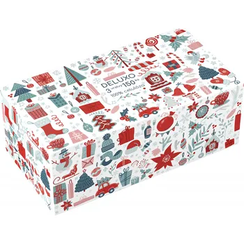 Papírový kapesník Kapesníčky Deluxo 150 ks 3vrstvé v krabičce, Veselé Vánoce