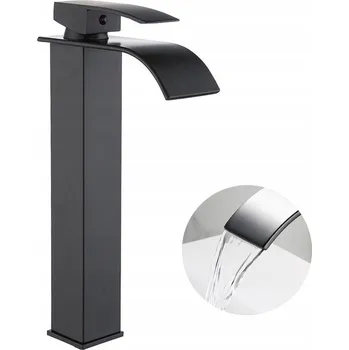 Vodovodní baterie Umyvadlová baterie stojánková Maibang CUBIC WATERFALL černá