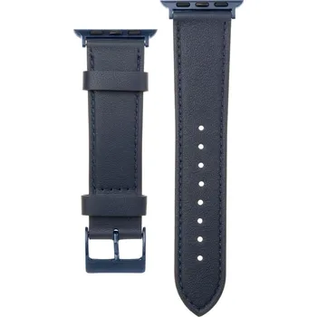 Kožený řemínek FIXED Leather Strap pro Apple Watch 42/44/45 mm, modrý