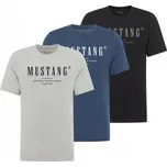 MUSTANG 3-pack Pánská bavlněná trička s logem Basic T-Shirt 5XL