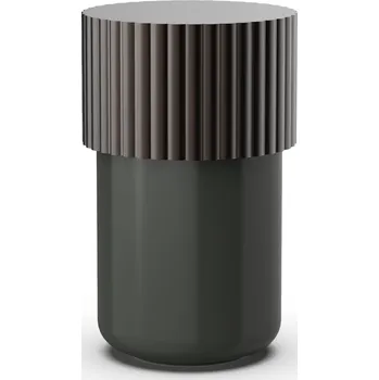 Úložný box Decor Walther, Koupelnová dóza Of Line s hnědým víčkem 7,6 cm černá - Formadore