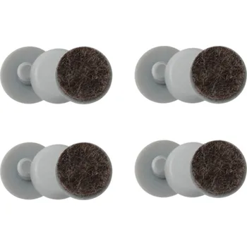 Muuto, Podložky pod nohy židle Visu, šedé, 4 ks - Formadore