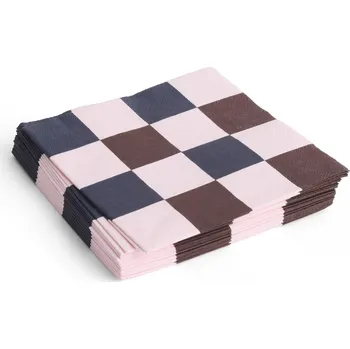 Papírový ubrousek Hay, Papírové ubrousky Hay Pattern, 33 x 33 cm, šachovnice, světle růžová, bordó, černá, 20 ks - Formadore
