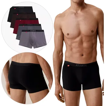 Boxerky 5-BALENÍ Pánské boxerky šortkového střihu Atlantic M