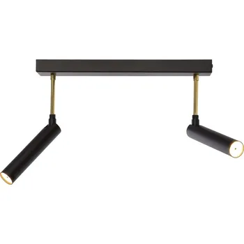 Nástěnné svítidlo Kaspa, Stropní nebo nástěnné svítidlo Lars 2 černo-zlaté - Formadore