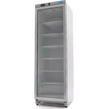 Maxima Mrazící skříň - 400 l - nerezová ocel - se skleněnými dveřmi | 09405023