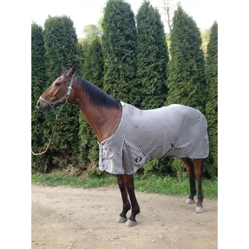 Vybavení pro koně Sitovana deka AntiFLY dvojita sitovina Barva: stříbrná, Velikost: 115