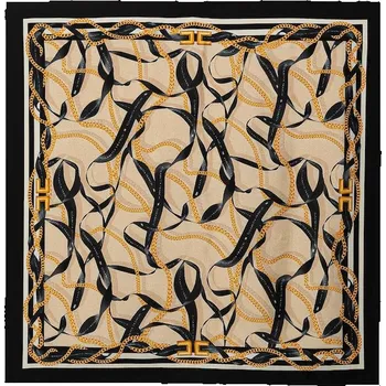 Šátek Hedvábný šátek Elisabetta Franchi FO16L61E2 béžová 08X, vel. ONE SIZE