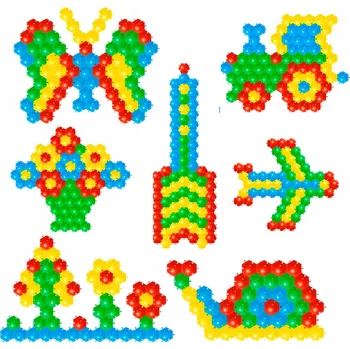 ostatní stavebnice Vzdělávací mozaiková skládačka v KUFRÍKU, velká sada 160 dílků
