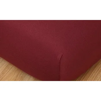 Bytový textil Prostěradlo jersey 180x220 výška 18 cm bordó