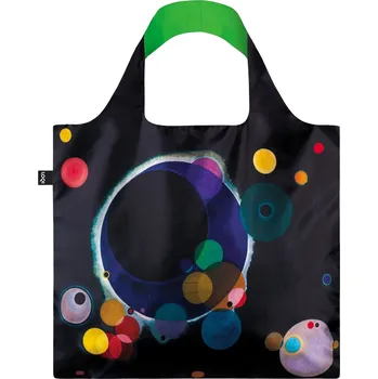 Kabelka LOQI, Taška LOQI Museum Wassily Kandinsky Several Circles z recyklovaného materiálu neonově zelená - Formadore