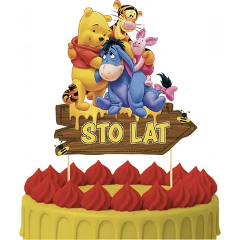 Obraz ZÁPICH DO DORTU medvídek Pú nejlepší k narozeninám Ozdoby s postavičkami Medvídka Pú