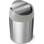 Simplehuman, Koš na odpadky do koupelny Simplehuman matná ocel 1,5 l šedý - Formadore