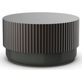 Úložný box Decor Walther, Koupelnová dóza Of Line s hnědým víčkem 16,5 cm černá - Formadore