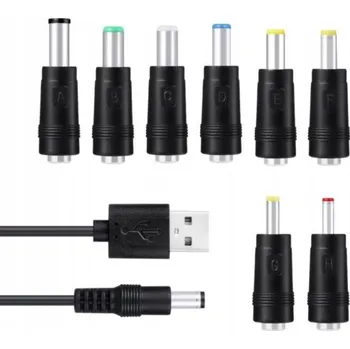 Bezpečnostní kamera 8v1 DC napájecí zásuvka Sady DC konektorů pro AC napájecí adaptér