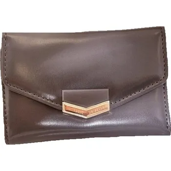 Peněženka DÁMSKÁ PENĚŽENKA HLADKÁ LAKOVANÁ TMAVĚ ŠEDÁ