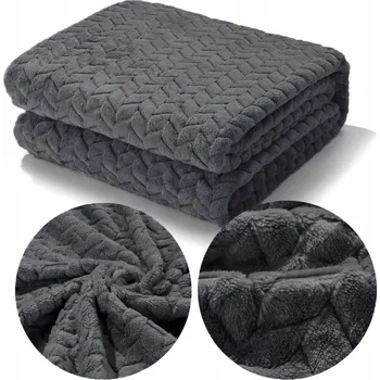 Prostěradlo Vícebarevná deka polyester s vaflovým vzorem rybí kosti 160x200 cm