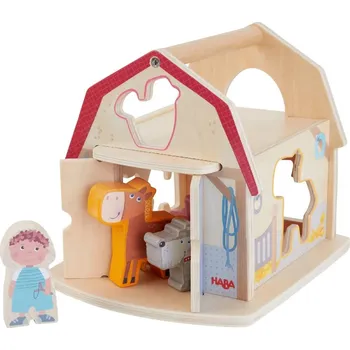 Hračka pro nejmenší Haba Dřevěná hračka Vkládání a třídění Farma