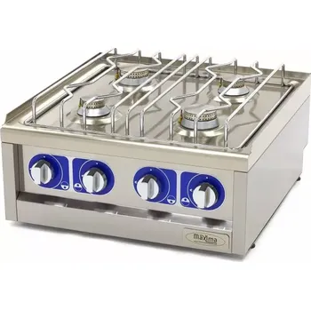 Kuchyňský gril Maxima Komerční sporák - 2 hořáky - plynový - dvouplotýnkový - hloubka 60 cm | 09391520