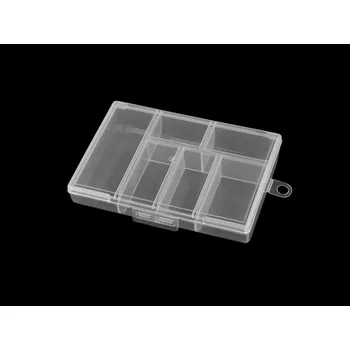 Plastový box / zásobník 8,5x12x2,5 cm - transparent